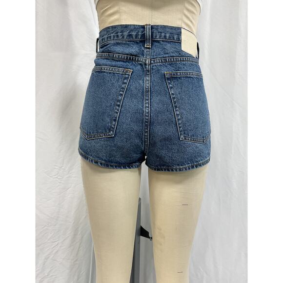 Grlfrnd 'Kyla' Blue Denim High Rise Hot Short Size 30 - Picture 3 of 5